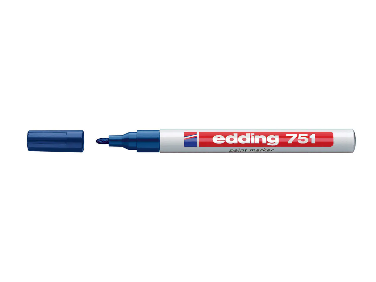 edding Lackmarker 751 4-751003 1-2mm Rundspitze permanent blau