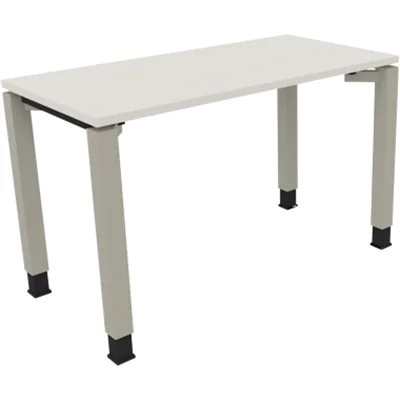 Schreibtisch Vierfuß Quadratrohr B1200xT600xH680-820 si/Weiß Schreibtisch Vierfuß Quadratrohr B1200xT600xH680-820 si/Weiß