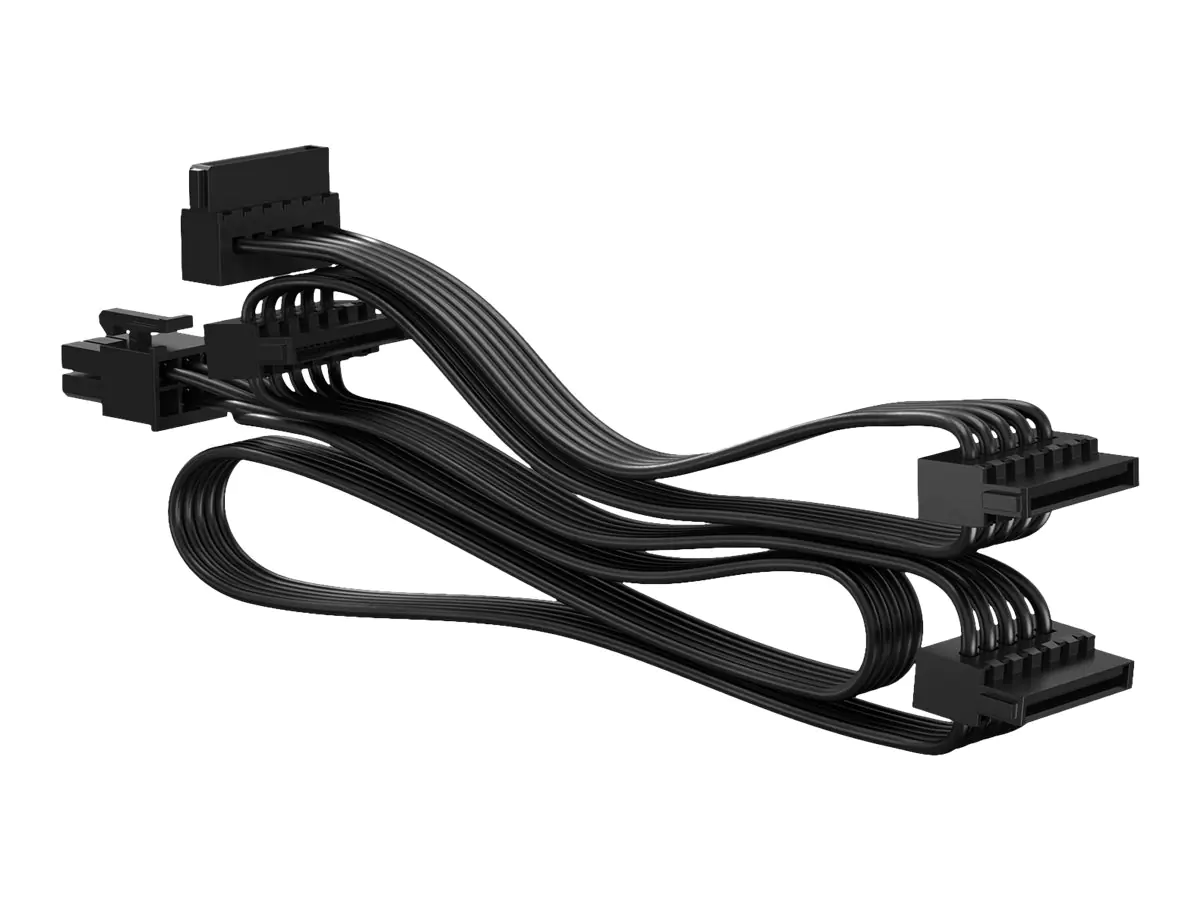 Fractal Design - Stromkabel - 6-poliger Stecker (M) zu SATA-Stromstecker (M) - 40/15/15/15 cm - flach - für Edison M 750W