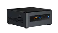 Intel Next Unit of Computing Kit NUC7PJYHN - Barebone - Mini-PC - 1 x Pentium Silver J5005 / 1.5 GHz - RAM 0 GB - UHD Graphics 605 - 1GbE - WLAN: 802.11a/b/g/n/ac, Bluetooth 5.0