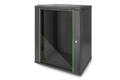 DIGITUS Dynamic Basic DN-19 16-U-EC-SW - Schrank Netzwerkschrank - geeignet für Wandmontage - RAL 9005 - 16U - 48.3 cm (19")