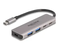 Delock Hub - 2 x USB-C + 2 x USB + 1 x USB-C (Spannungsversorgung) 64239