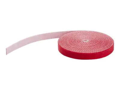 StarTech HKLP100RD Klettkabelbinder (30,4m, frei zuschneidbar & wiederverwendbar) rot - Klettverschluss - 30.48 cm - Rot - für P/N: HKLP100, HKLP100BL, HKLP100GN, HKLP100YW