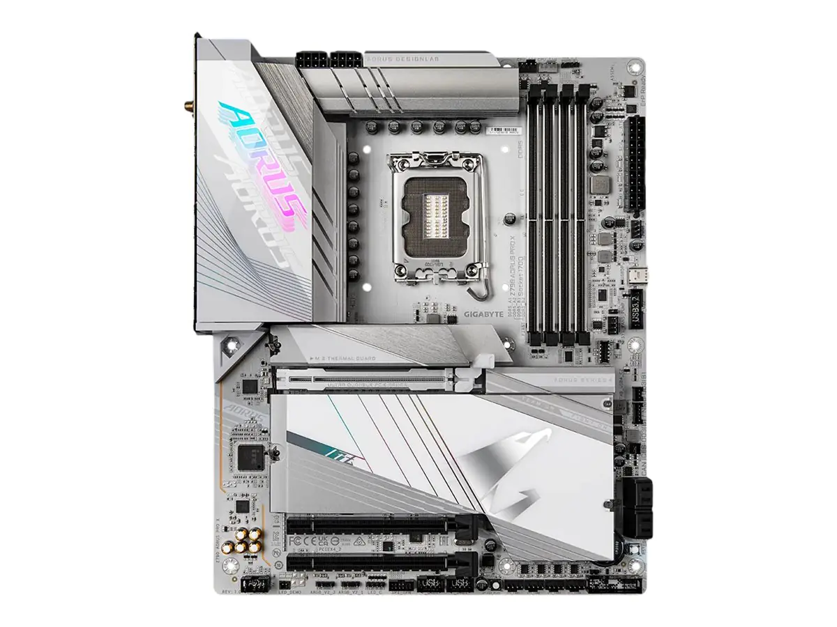 Gigabyte Z790 AORUS PRO X - Motherboard - ATX - LGA1700-Sockel - Z790 Chipsatz - USB 3.2 Gen 1, USB 3.2 Gen 2, USB-C 3.2 Gen2, USB-C 3.2 Gen 2x2 - 5 Gigabit Ethernet, Bluetooth, Wi-Fi 7 - Onboard-Grafik (CPU erforderlich) - HD Audio (8-Kanal)