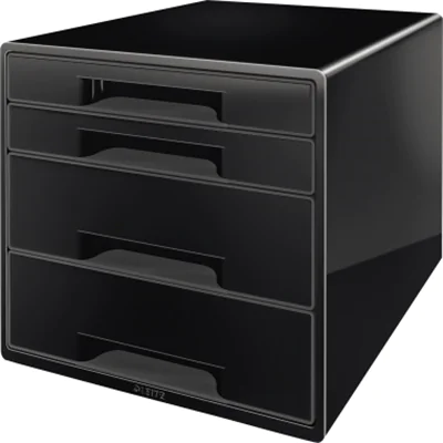 Leitz Schubladenbox CUBE 52521095 4Schubfächer schwarz Leitz Schubladenbox CUBE 52521095 4Schubfächer schwarz