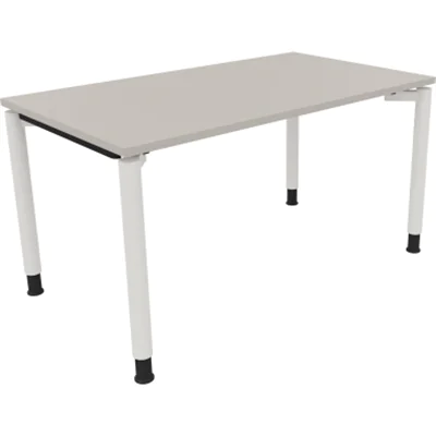 Schreibtisch Vierfuß Rundrohr B1400xT800xH680-820 ws/Lichtgrau Schreibtisch Vierfuß Rundrohr B1400xT800xH680-820 ws/Lichtgrau