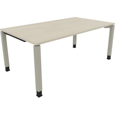 Schreibtisch Vierfuß Quadratrohr B1800xT1000xH680-820 si/Akazie hell Schreibtisch Vierfuß Quadratrohr B1800xT1000xH680-820 si/Akazie hell