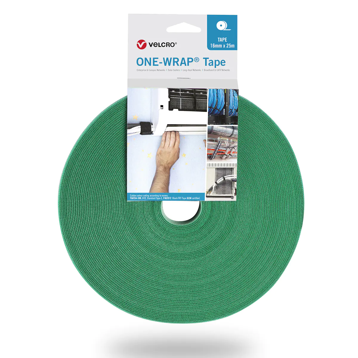 VELCRO One Wrap Band 25m 25mm Grün VEL-OW64158 VELCRO One Wrap Band 25m 25mm Grün VEL-OW64158