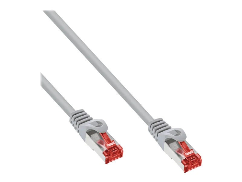 InLine 200er Bulk-Pack Patchkabel - S/FTP (PiMf) - Cat.6 - LSZH - CU - grau - 0,25m B-76922