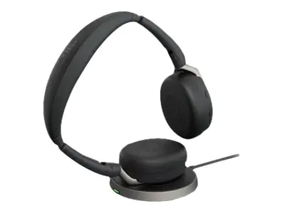 Jabra Evolve2 65 Flex MS Stereo - Headset - On-Ear - Bluetooth - kabellos - aktive Rauschunterdrückung - USB-A - Schwarz - mit kabelloses Ladepad - Zertifiziert für Microsoft Teams Jabra Evolve2 65 Flex MS Stereo - Headset - On-Ear - Bluetooth - kabellos - aktive Rauschunterdrückung - USB-A - Schwarz - mit kabelloses Ladepad - Zertifiziert für Microsoft Teams