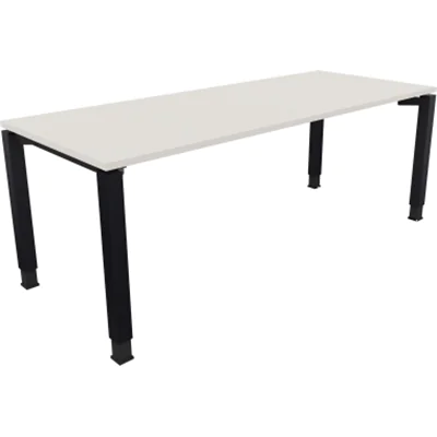 Schreibtisch Vierfuß Quadratrohr B2000xT800xH680-820 an/Weiß Schreibtisch Vierfuß Quadratrohr B2000xT800xH680-820 an/Weiß