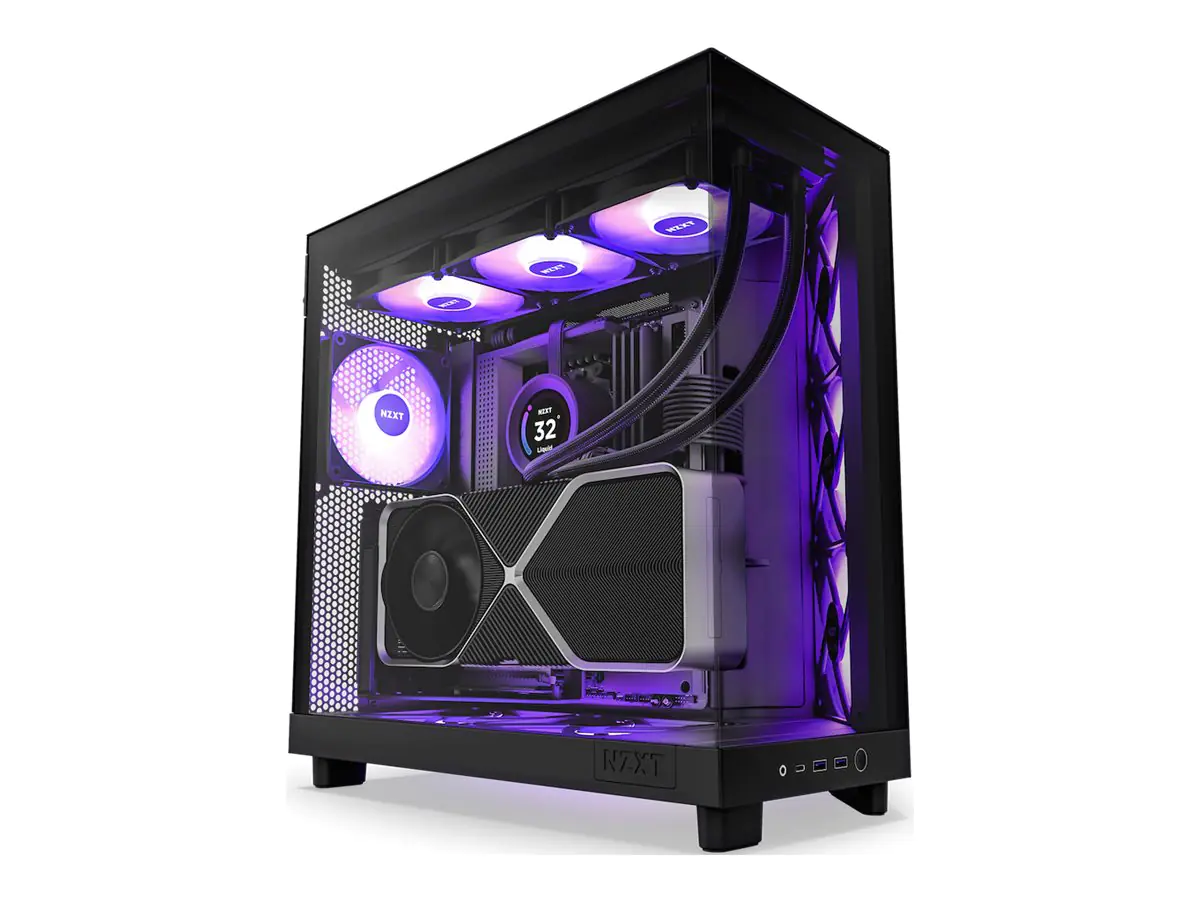 NZXT H series H6 Flow RGB - Mid tower - ATX - Seitenteil mit Fenster (gehärtetes Glas) CC-H61FB-R1