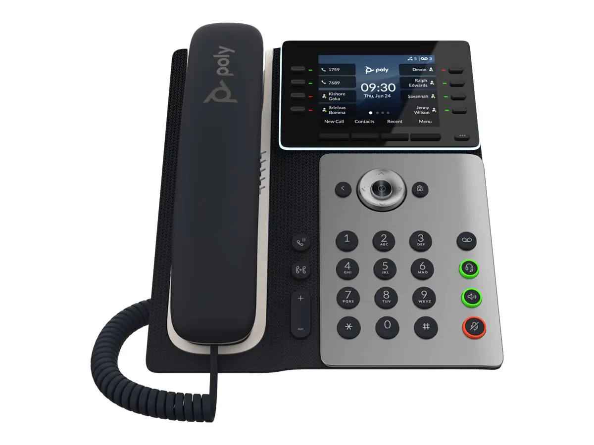 Poly Edge E300 - VoIP-Telefon mit Rufnummernanzeige/Anklopffunktion - dreiweg Anruffunktion - SIP, SDP Poly Edge E300 - VoIP-Telefon mit Rufnummernanzeige/Anklopffunktion - dreiweg Anruffunktion - SIP, SDP
