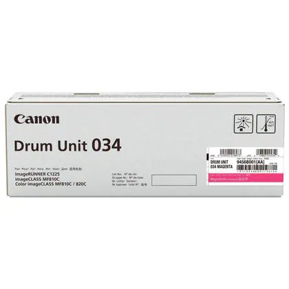 Canon 034 - Magenta - Original - Trommeleinheit - für ImageCLASS MF810Cdn, MF820Cdn; imageRUNNER C1225, C1225iF Canon 034 - Magenta - Original - Trommeleinheit - für ImageCLASS MF810Cdn, MF820Cdn; imageRUNNER C1225, C1225iF