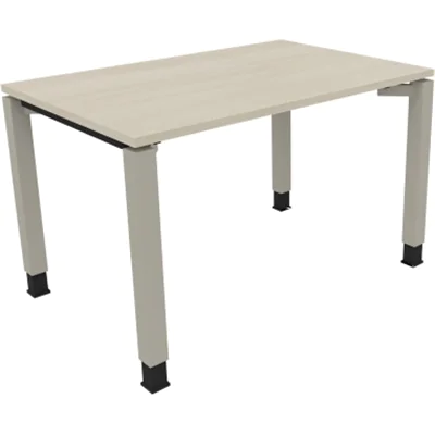 Schreibtisch Vierfuß Quadratrohr B1200xT800xH680-820 si/Akazie hell Schreibtisch Vierfuß Quadratrohr B1200xT800xH680-820 si/Akazie hell