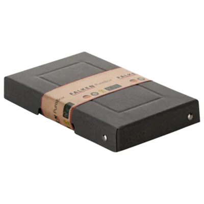 Falken Aufbewahrungsbox PureBox Black 12 x 2,5 x 18,5 cm (B x H x T) DIN A6 Pappe schwarz