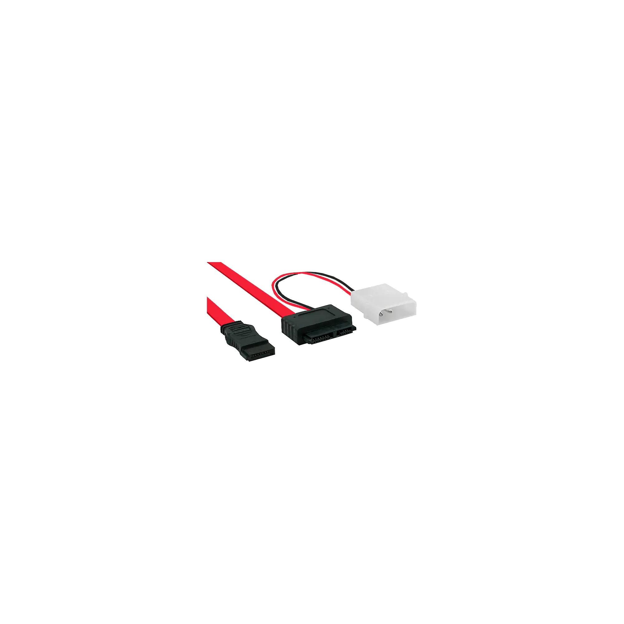InLine - SATA-Kabel - Slimline SATA zu SATA, interne Stromversorgung, 2-polig