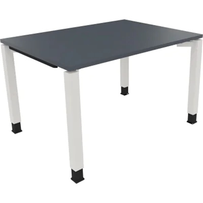 Schreibtisch Vierfuß Quadratrohr B1200xT900xH680-820 ws/Lavagrau Schreibtisch Vierfuß Quadratrohr B1200xT900xH680-820 ws/Lavagrau