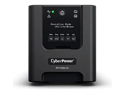 CyberPower Professional Tower Series PR750ELCDGR - USV - Wechselstrom 230 V - 675 Watt - 750 VA - 1-phasig - RS-232, USB - Ausgangsanschlüsse: 4 - aktive PFC - Schwarz
