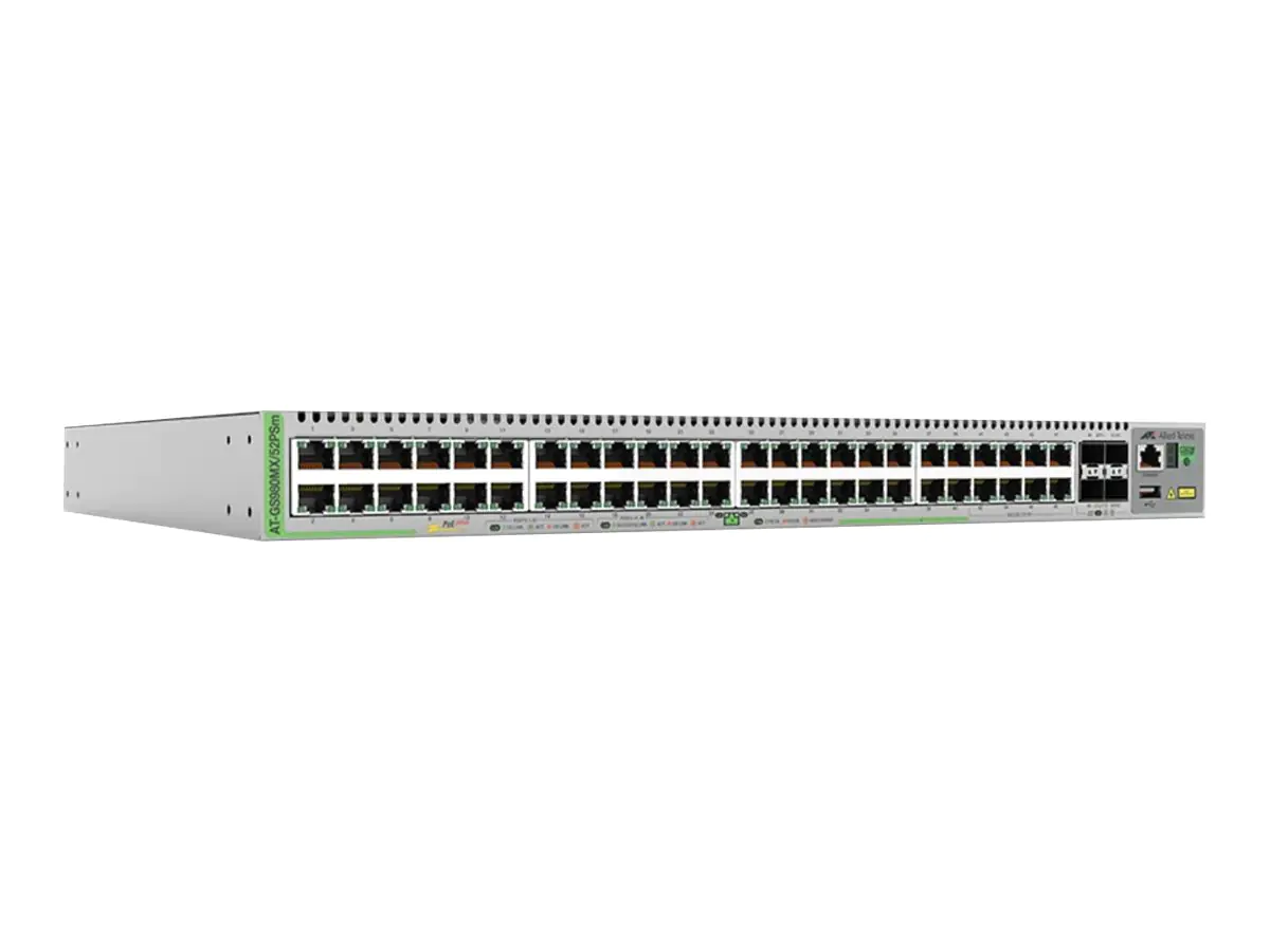 Allied Telesis CentreCOM AT-GS980MX/52PSM - Switch - L3 - managed - 40 x 10/100/1000 (PoE+) AT-GS980MX/52PSM-50