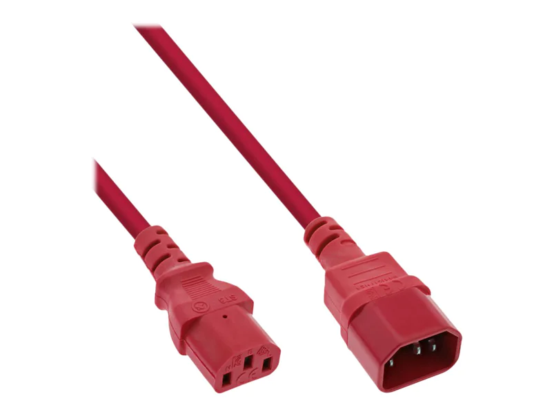 InLine - Spannungsversorgungs-Verlängerungskabel - power IEC 60320 C13 zu IEC 60320 C14 - 250 V - 75 cm - Rot InLine - Spannungsversorgungs-Verlängerungskabel - power IEC 60320 C13 zu IEC 60320 C14 - 250 V - 75 cm - Rot