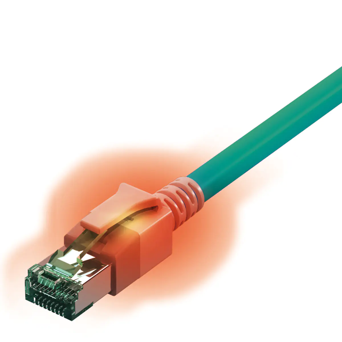 EasyLan CS1OTADAD0070 - Cat.6a LED Patchkabel DualBoot S/FTP türkis - Kabel - Netzwerk