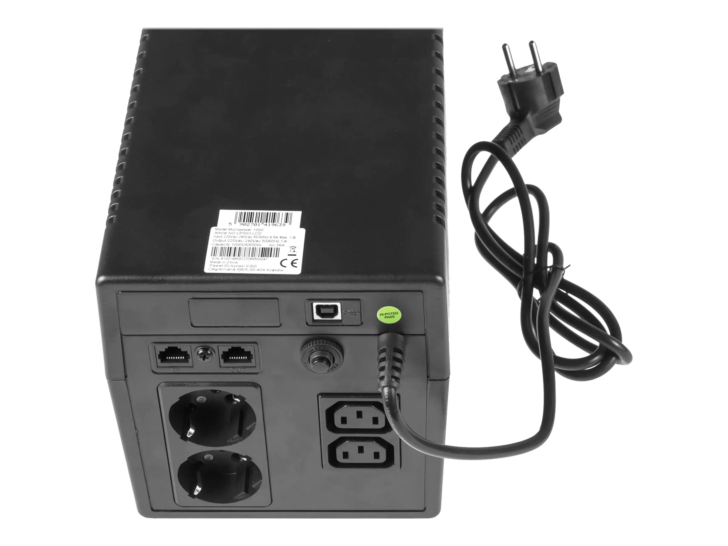 Green Cell Micropower 1000VA - USV - Wechselstrom UPS03