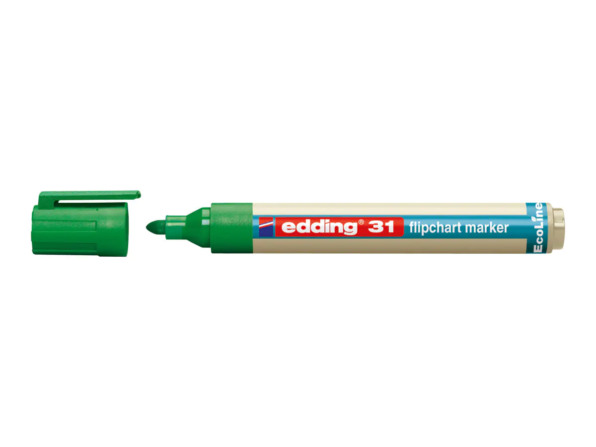 edding Flipchartmarker 31 EcoLine 4-31004 1,5-3mm Rundspitze grün