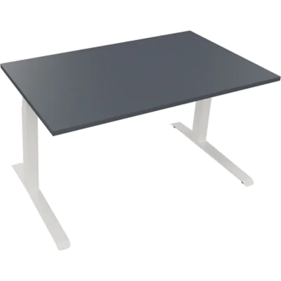 Sitz-/Stehtisch Kufe Doppels. Quad. B1400xT800xH645-1275 ws/Lavagrau Sitz-/Stehtisch Kufe Doppels. Quad. B1400xT800xH645-1275 ws/Lavagrau