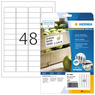 HERMA Etikett Special 10902 45,7x21,2mm weiß 1.200 St./Pack.