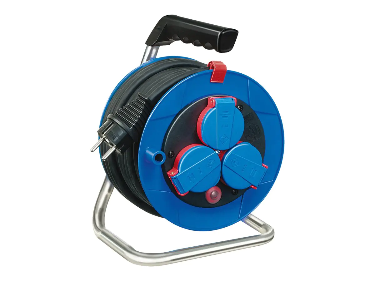 brennenstuhl Garant Compact cable reel H05RR-F 3G1,5 - Verlängerungsrolle - Eingabe, Eingang Stromversorgung - Ausgangsanschlüsse: 3 (Stromversorgung) - 15 m - Schwarz