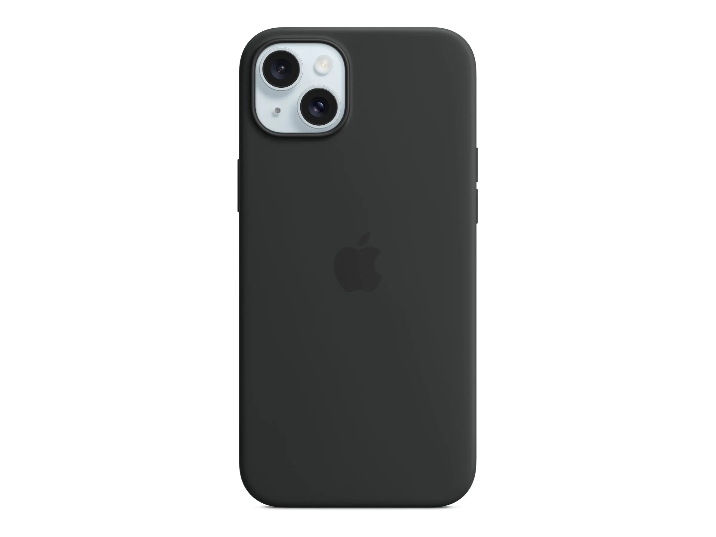 Apple - Hintere Abdeckung für Mobiltelefon - kompatibel mit MagSafe - Silikon - Schwarz - für iPhone 15 Plus