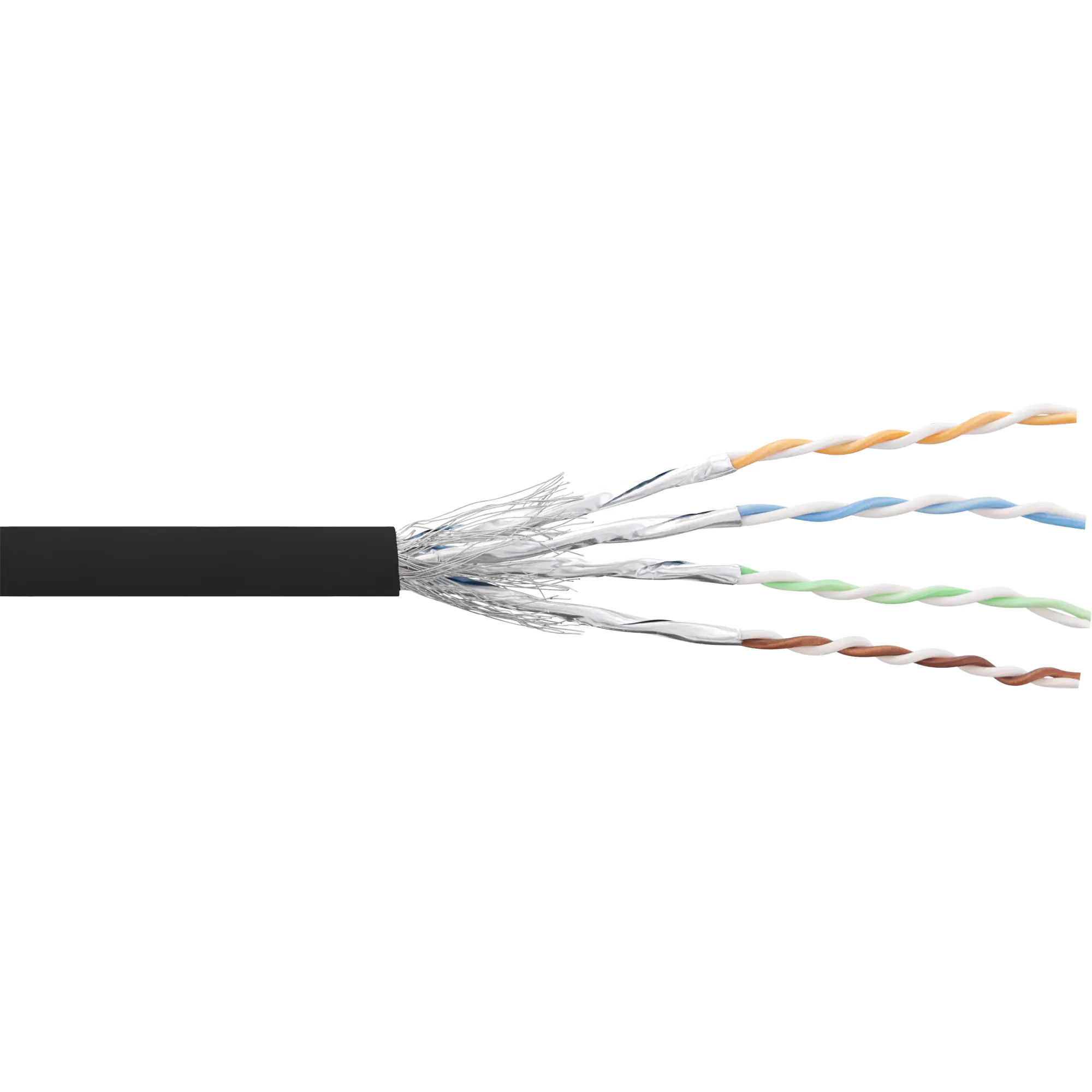 InLine Patchkabel Cat.6 S/FTP (PiMf) - schwarz - AWG27 - PVC - CU - 100m 76499S