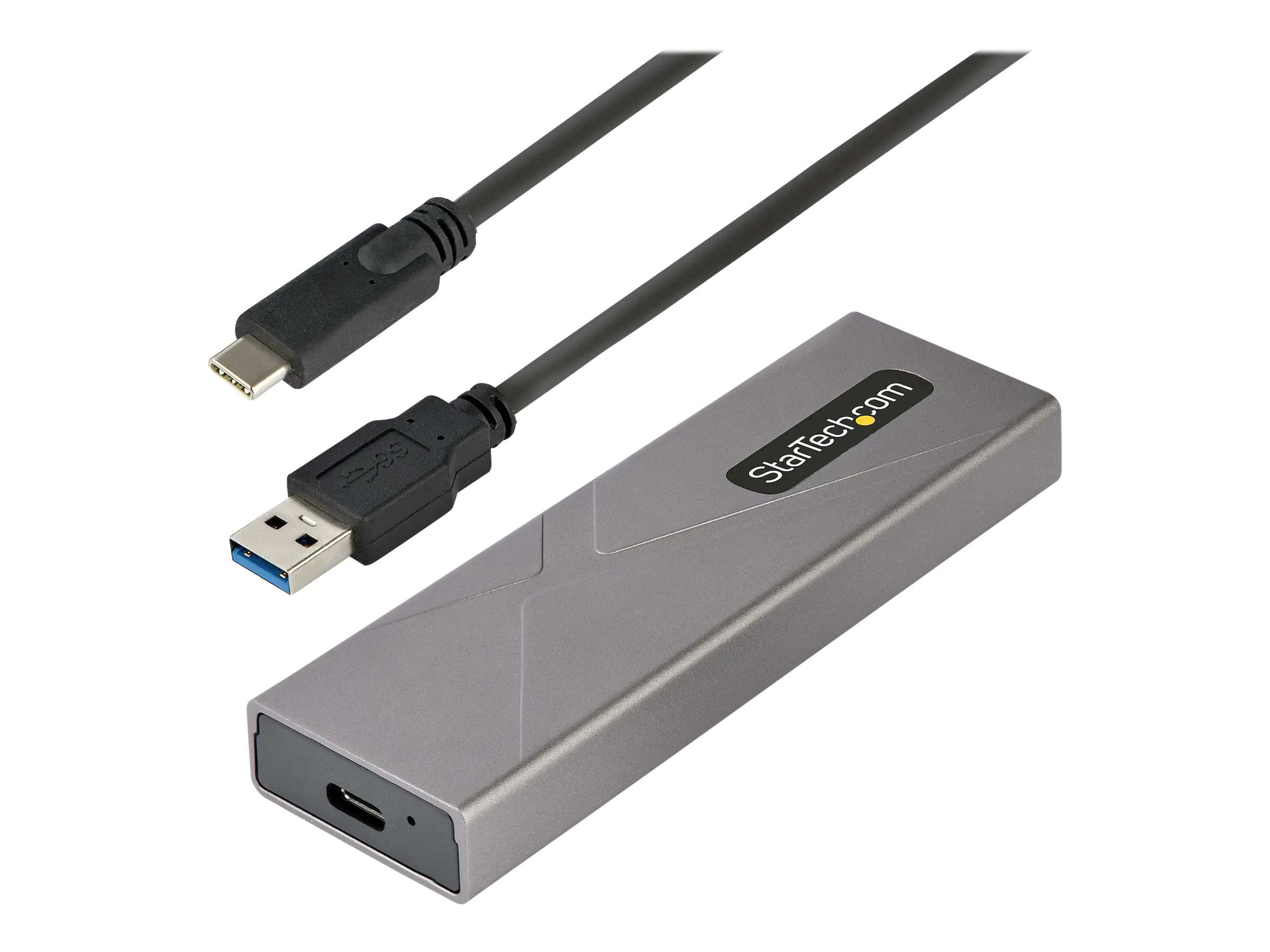 StarTech USB-C 10Gbps to M.2 NVMe or M.2 SATA SSD Enclosure, Tool-free M.2 PCIe/SATA NGFF SSD Enclosure, Portable Aluminum Case, USB Type-C & USB-A Host Cables, For 2230/2242/2260/2280 - Works w/ Thunderbolt 3 (M2-USB-C-NVME-SATA) - Speichergehäuse - M.2 StarTech USB-C 10Gbps to M.2 NVMe or M.2 SATA SSD Enclosure, Tool-free M.2 PCIe/SATA NGFF SSD Enclosure, Portable Aluminum Case, USB Type-C & USB-A Host Cables, For 2230/2242/2260/2280 - Works w/ Thunderbolt 3 (M2-USB-C-NVME-SATA) - Speichergehäuse - M.2
