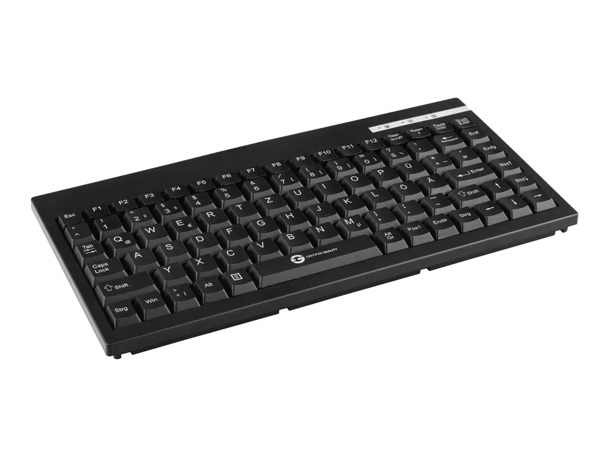GCQ CleanType Easy Basic Compact - Tastatur - USB - QWERTZ - Deutsch - Schwarz
