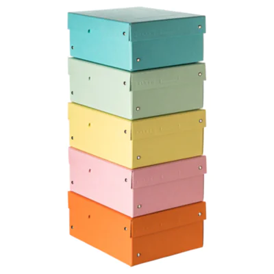 Falken Aufbewahrungsbox PureBox Pastell 18 x 10 x 25 cm (B x H x T) DIN A5 Pappe farbig sortiert (freie Farbauswahl nicht möglich)