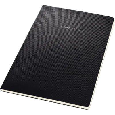 Sigel CONCEPTUM, Schwarz, A4, 120 Blätter, 80 g/m², Kariertes Papier, Weiches Frontcover & hartes Backcover CO800