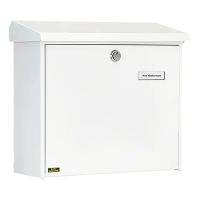 BURG-WÄCHTER Briefkasten Comfort 913 38 x 34 x 14,8 cm (B x H x T) Stahlblech weiß, pulverbeschichtet