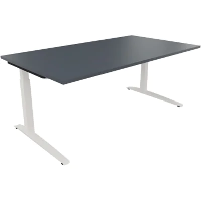 Schreibtisch Kufe Einzels. Quadrat B1800xT1000xH650-850 ws/Lavagrau Schreibtisch Kufe Einzels. Quadrat B1800xT1000xH650-850 ws/Lavagrau