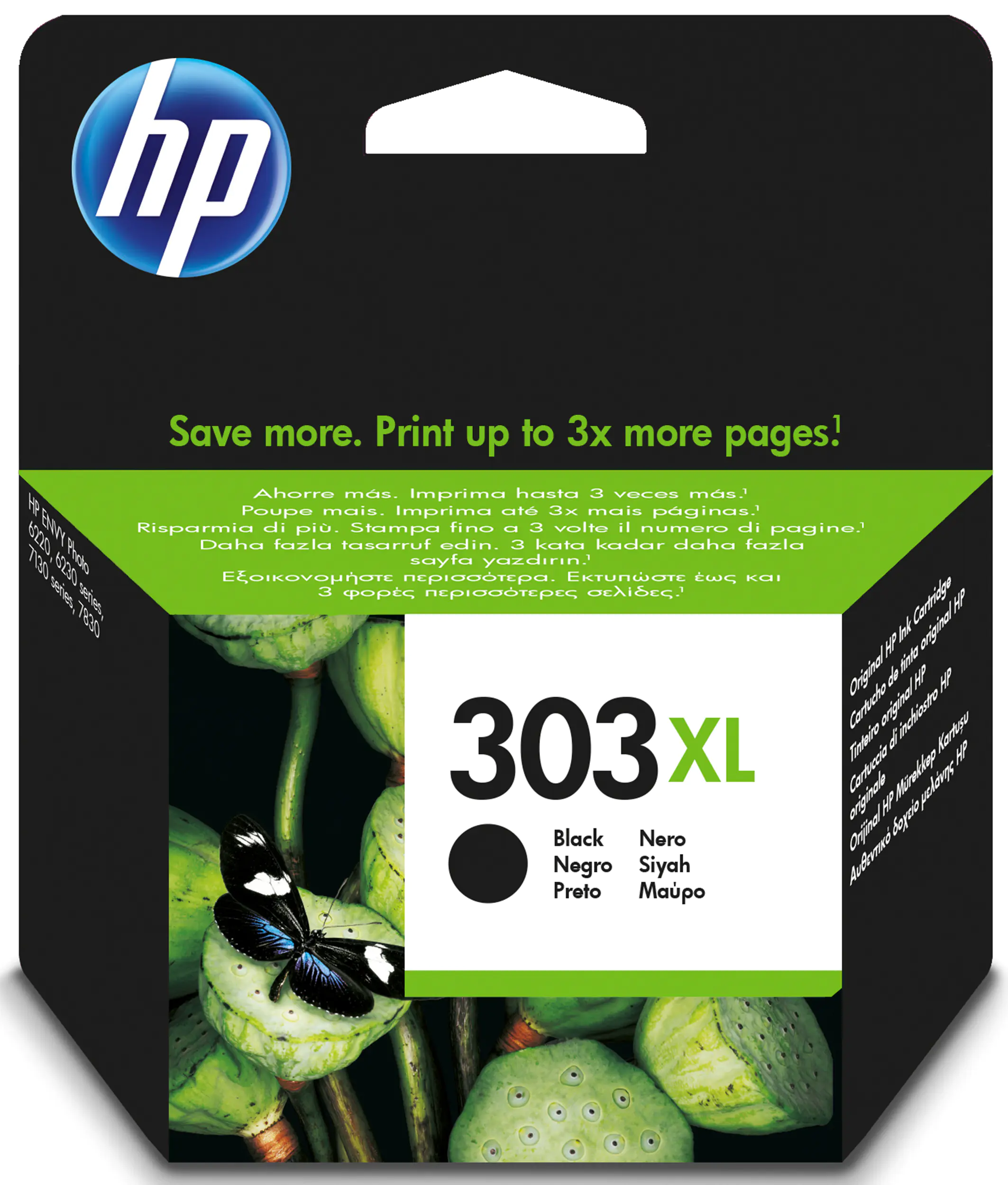 HP 303XL - 12 ml - Hohe Ergiebigkeit - Schwarz - Original - Tintenpatrone - für Envy Photo 62XX, Photo 71XX, Photo 78XX; Tango HP 303XL - 12 ml - Hohe Ergiebigkeit - Schwarz - Original - Tintenpatrone - für Envy Photo 62XX, Photo 71XX, Photo 78XX; Tango