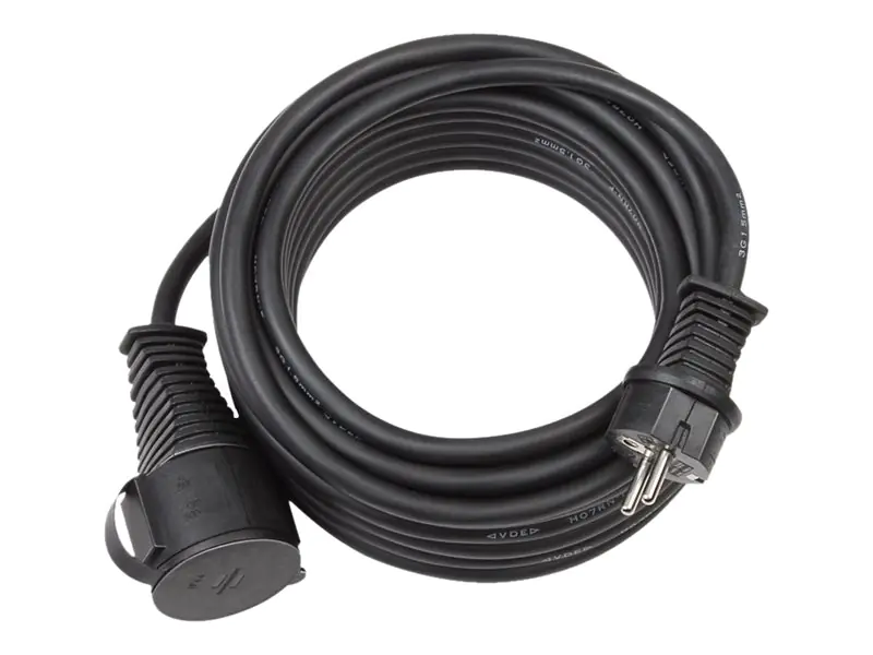 Brennenstuhl H07RN-F 3G2,5 - Spannungsversorgungs-Verlängerungskabel - power CEE 7/7 (W) zu power CEE 7/7 (M) - Wechselstrom 450/750 V - 25 m - Schwarz