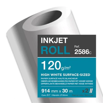 Clairefontaine Inkjetplotterpapier LIGHT COATED 914 mm x 30 m (B x L) 120g/m² weiß 2 Rl./Pack.