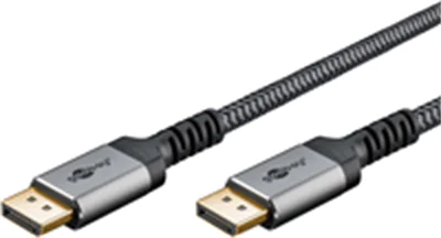 Goobay DisplayPort -auf-HDMI -Kabel 3 m Sharkskin Grey - -Stecker> Goobay DisplayPort -auf-HDMI -Kabel 3 m Sharkskin Grey - -Stecker>