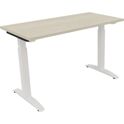 Schreibtisch Kufe Einzels. Quadrat B1200xT600xH650-850 ws/Akazie hell Schreibtisch Kufe Einzels. Quadrat B1200xT600xH650-850 ws/Akazie hell