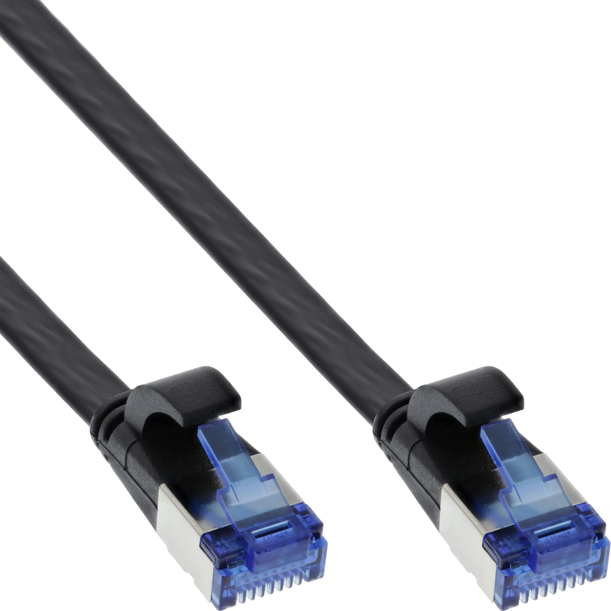 InLine Patchkabel flach - U/FTP - Cat.6A - TPE halogenfrei - schwarz - 5m 75705S