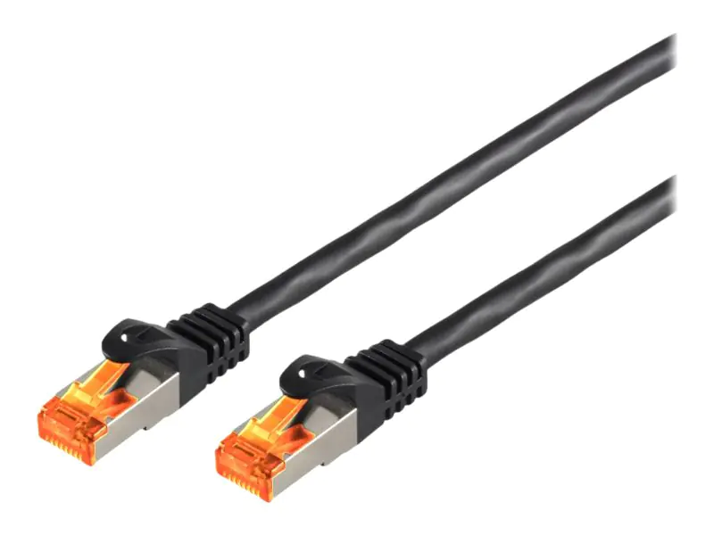 Helos - Patch-Kabel - RJ-45 (M) zu RJ-45 (M) - 10 m - SFTP - CAT 6a - im Freien, ohne Haken - Schwarz Helos - Patch-Kabel - RJ-45 (M) zu RJ-45 (M) - 10 m - SFTP - CAT 6a - im Freien, ohne Haken - Schwarz