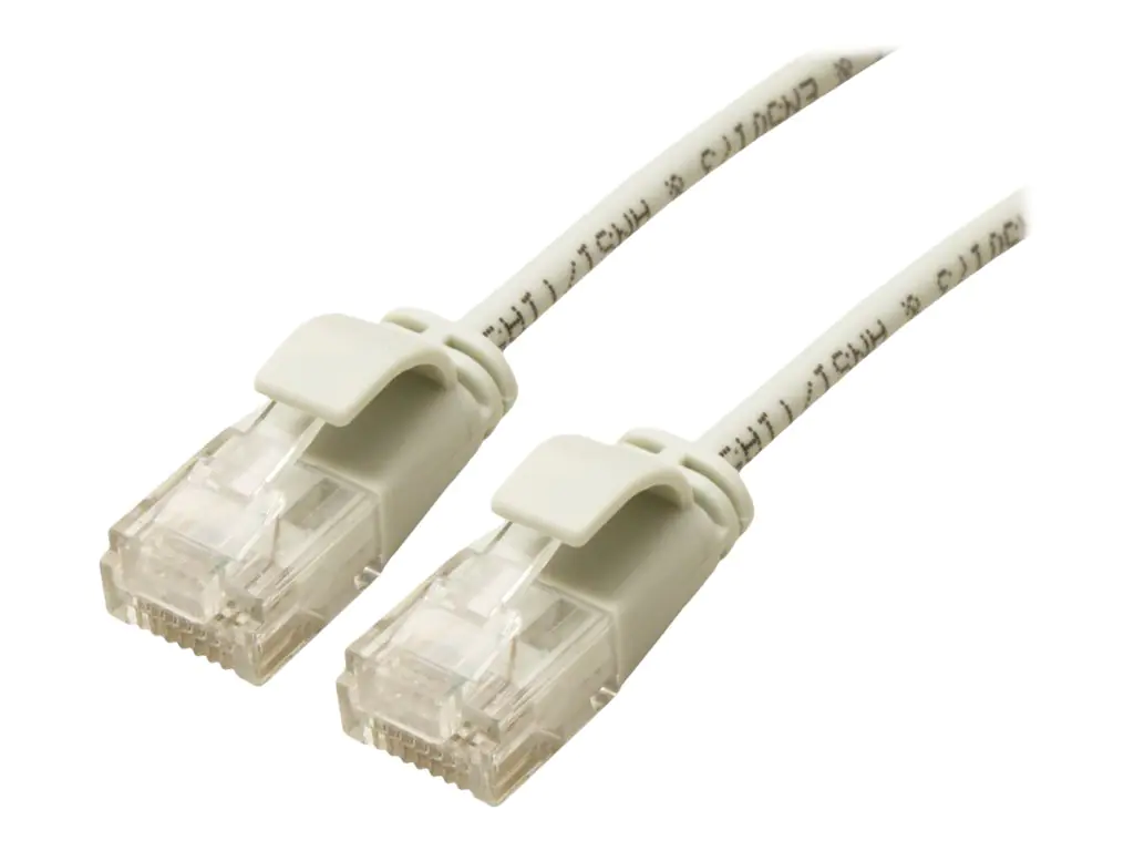 Roline Green - Patch-Kabel - RJ-45 (M) zu RJ-45 (M) - 3 m - U/FTP - CAT 6a - halogenfrei, geformt, ohne Haken, verseilt - Grau