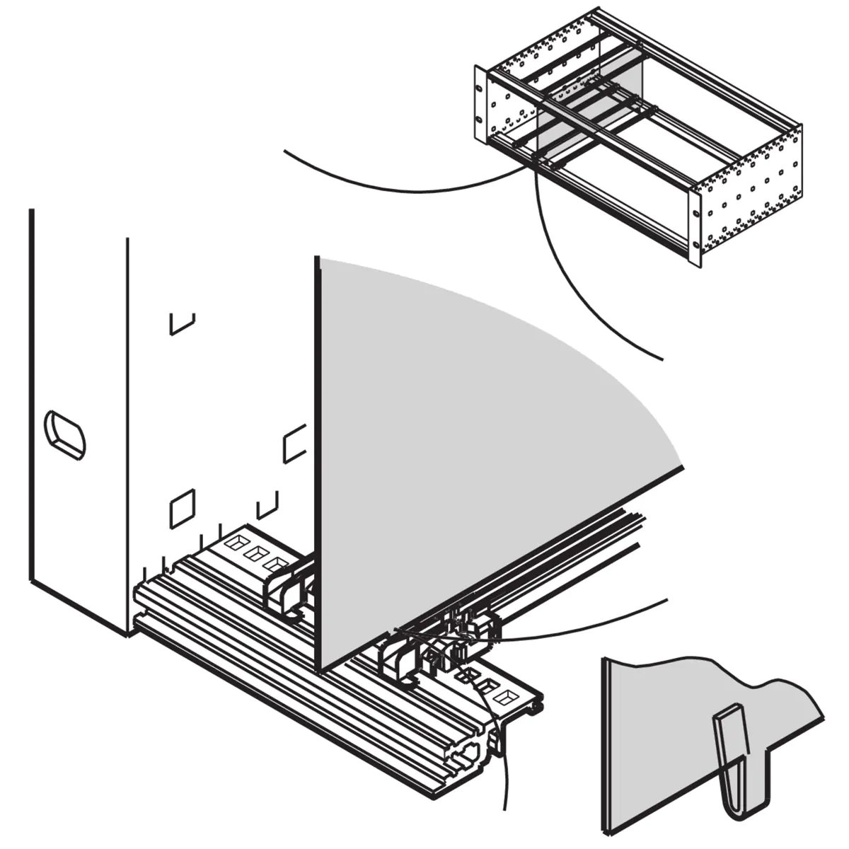 SCHROFF DIVIDER PLATE 6U 220D - Rack-Zubehör