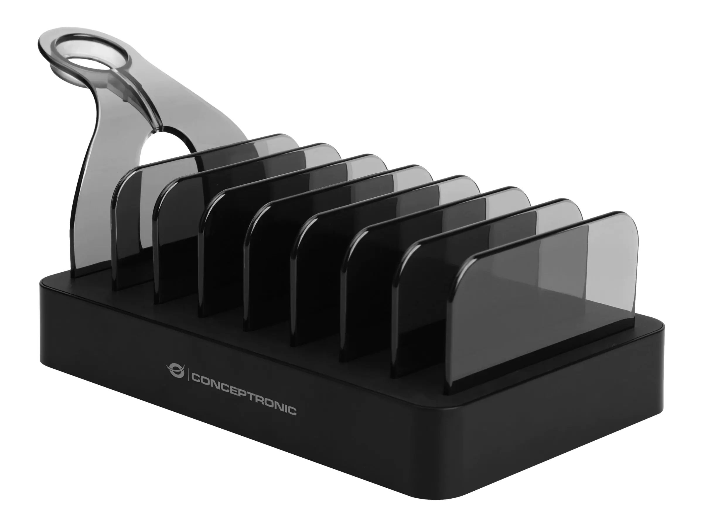 Conceptronic OZUL - Ladestation - 75 Watt - PD 3.0 - 8 Ausgabeanschlussstellen (6 x USB, 2 x USB-C) OZUL02B
