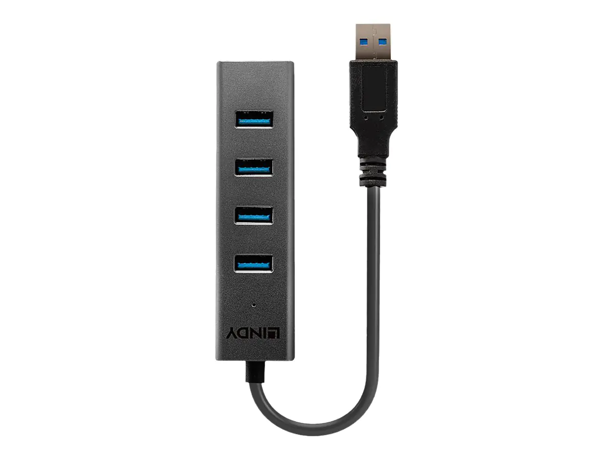 Lindy - Hub - 4 x USB 3.2 Gen 1 - Desktop Lindy - Hub - 4 x USB 3.2 Gen 1 - Desktop